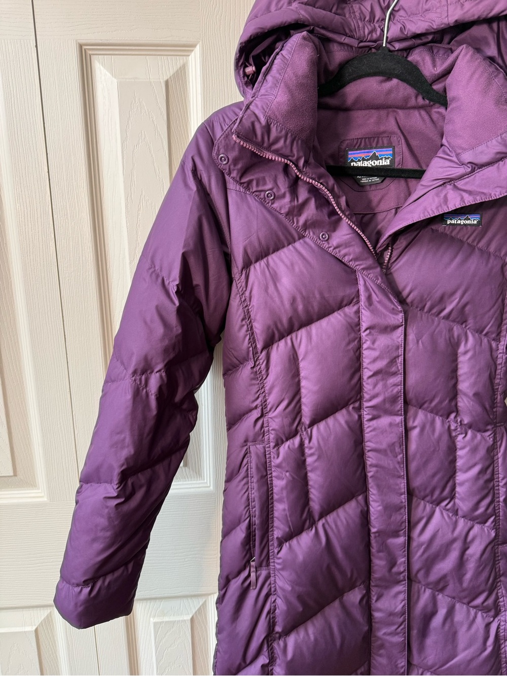 Patagonia Down With It Parka Dark Plum Purple 600 Fill Down Womens Size XS - Picture 5 of 14
